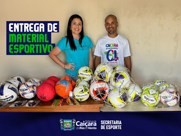 Entrega de material esportivo